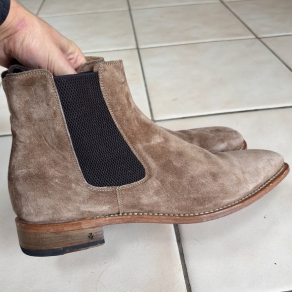 John Varvatos Brown Suede Chelsea Boots in 10.5 main image 4